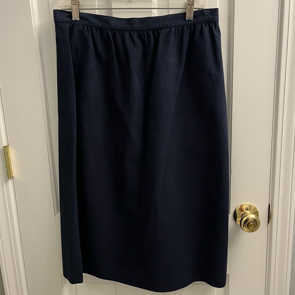 Samuel Robert - by Peter Hatsi Androu - Elegant Navy Suede (look/feel) Skirt